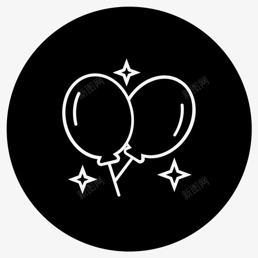 圣诞装饰气球庆祝图标svg_新图网 https://ixintu.com 圣诞 庆祝 气球 聚会 装饰 装饰品