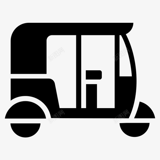 tuktuk汽车人力车本地汽车图标svg_新图网 https://ixintu.com 三轮车 交通 人力车 公共 图标 实心 本地 汽车