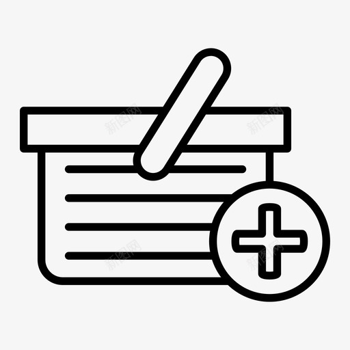 篮子添加购买图标svg_新图网 https://ixintu.com 商店 添加 篮子 购买