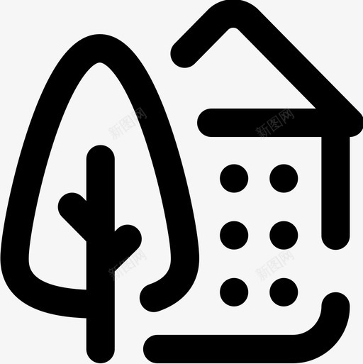 建筑物杂项63轮廓图标svg_新图网 https://ixintu.com 建筑物 杂项 轮廓