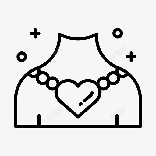 项链爱情婚礼图标svg_新图网 https://ixintu.com 婚礼 爱情 项链