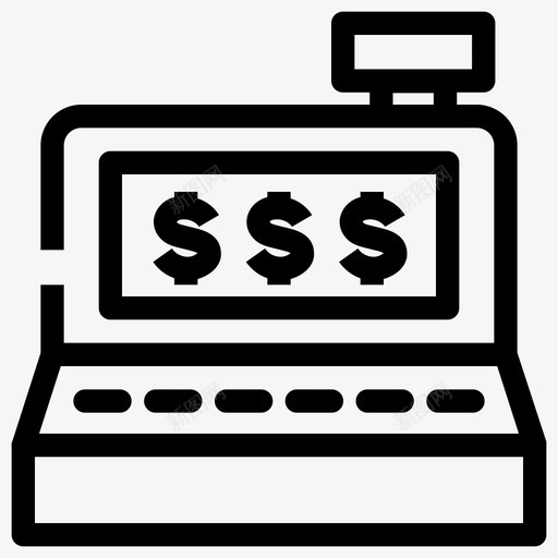 收银机付款交易图标svg_新图网 https://ixintu.com 交易 付款 尖角 收银机