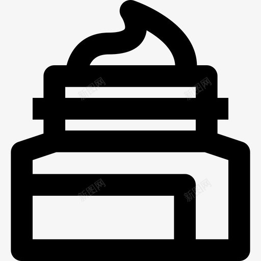 奶油色理发师6直线型图标svg_新图网 https://ixintu.com 奶油 理发师 直线 线型