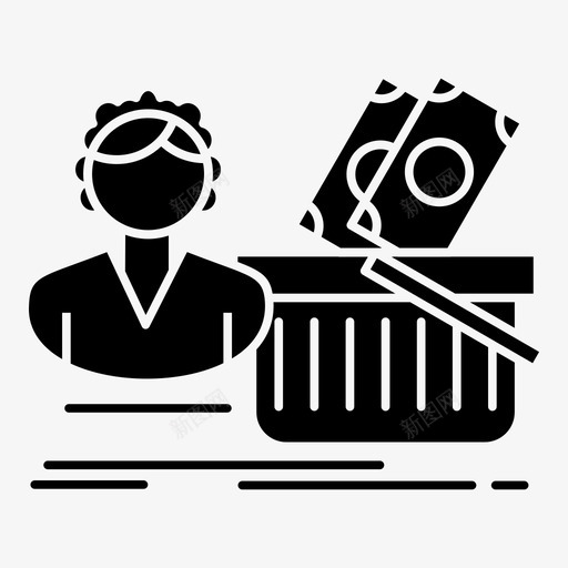 女性购物购物篮工资图标svg_新图网 https://ixintu.com 商业 女性 工资 教育 购物 购物篮