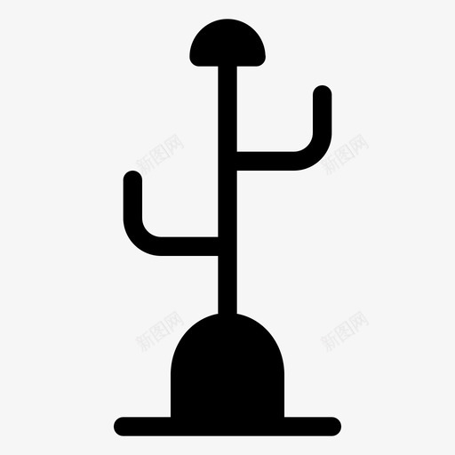 衣架外套挂钩图标svg_新图网 https://ixintu.com 外套 家具 挂钩 支架 架子 标志 衣架