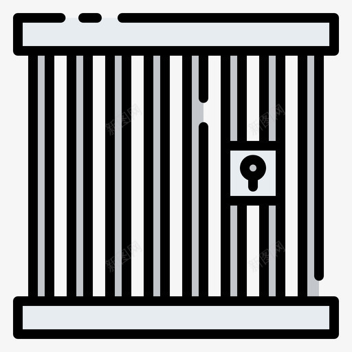 监狱公共服务1线性颜色图标svg_新图网 https://ixintu.com 公共服务 监狱 线性 颜色