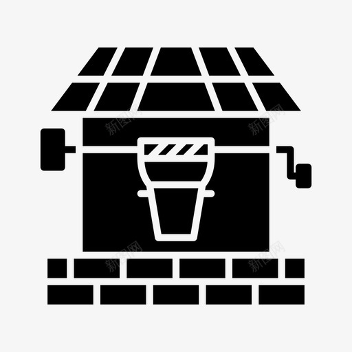 画乡村水图标svg_新图网 https://ixintu.com 乡村 农业 雕文