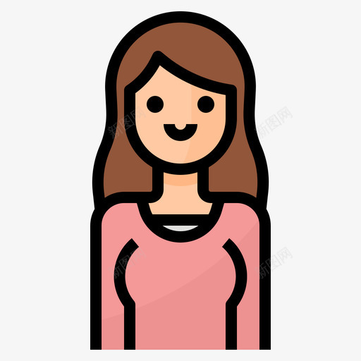 女性家庭59岁直系肤色图标svg_新图网 https://ixintu.com 女性 家庭 直系 肤色