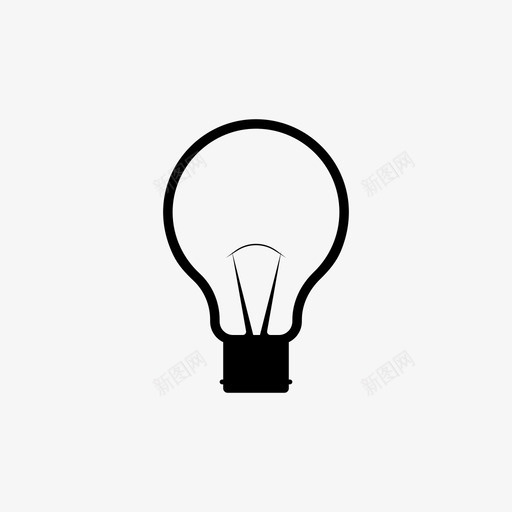 灯泡灯泡关闭图标svg_新图网 https://ixintu.com 关闭 灯泡