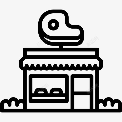 肉店屠夫17直系图标svg_新图网 https://ixintu.com 卖肉 屠夫 直系 肉店