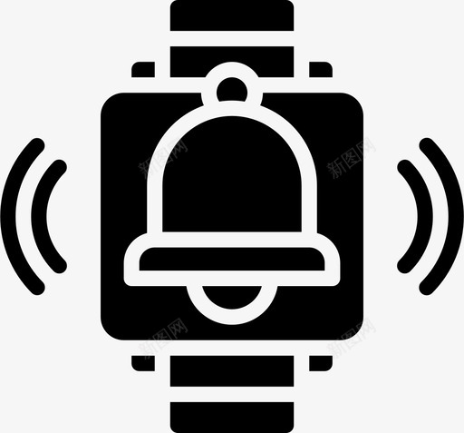 智能手表通知9填充图标svg_新图网 https://ixintu.com 填充 手表 智能 通知