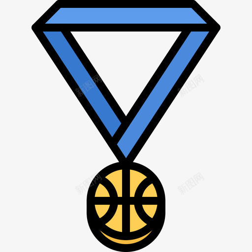 奖牌篮球48彩色图标svg_新图网 https://ixintu.com 奖牌 彩色 篮球