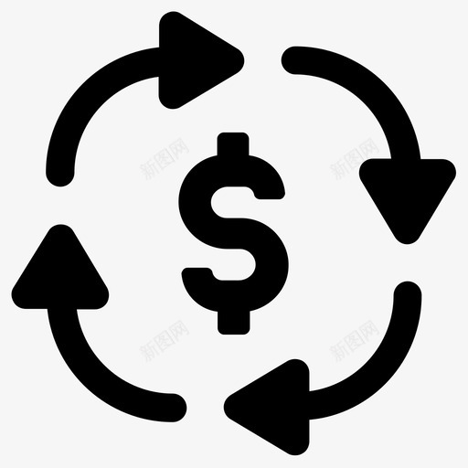 流通货币周期图标svg_新图网 https://ixintu.com 周期 流通 货币 金融