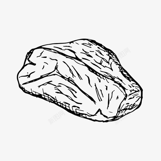 肉牛肉食物图标svg_新图网 https://ixintu.com 牛排 牛肉 生的 素描 食物