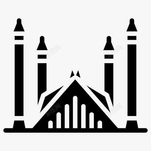 费萨尔清真寺建筑费萨尔清真寺伊斯兰堡纪念碑图标svg_新图网 https://ixintu.com 一套 伊斯兰堡 历史 地标 大学 字形 建筑 清真寺 纪念碑 费萨