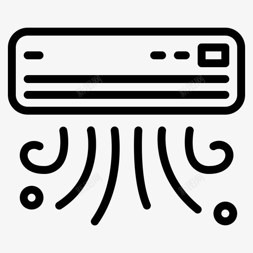 空调暖气清爽图标svg_新图网 https://ixintu.com 暖气 机器 机器人 清爽 空调
