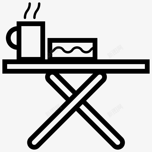 餐桌家具家居装饰图标svg_新图网 https://ixintu.com 厨房 室内装饰 家具 家居装饰 房间 餐桌