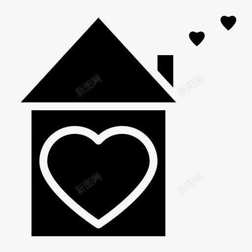 房子周年纪念庆祝图标svg_新图网 https://ixintu.com 周年纪念 庆祝 快乐 情人节 情侣 房子 爱情
