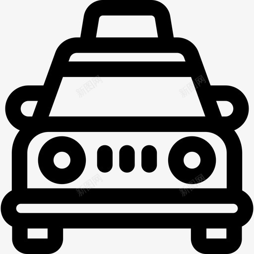 出租车公共交通4直达图标svg_新图网 https://ixintu.com 交通 公共 出租车 直达