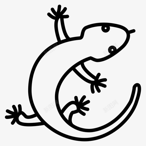 蜥蜴昆虫31线状图标svg_新图网 https://ixintu.com 昆虫 线状 蜥蜴