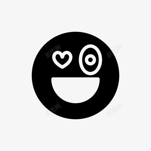 表情符号脸爱图标svg_新图网 https://ixintu.com 实心 笑脸 符号 表情