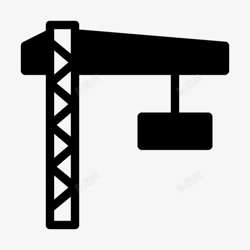 起重机建筑升降机图标svg_新图网 https://ixintu.com 升降机 建筑 房地产 标志 流线 物业 物流 起重机