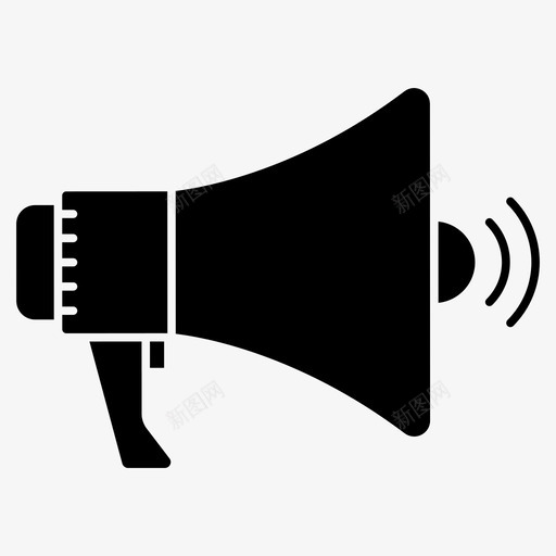 扩音器推广扬声器图标svg_新图网 https://ixintu.com 优化 图标 字形 扩音器 扬声器 推广 搜索引擎 网络