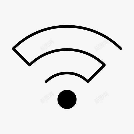 无线连接互联网无线信号图标svg_新图网 https://ixintu.com 互联网 信号 无线 连接