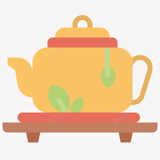 茶壶咖啡厅112平的图标svg_新图网 https://ixintu.com 咖啡厅 平的 茶壶