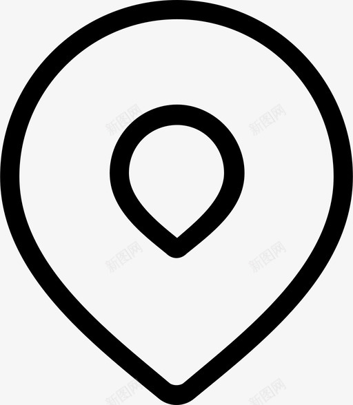 定位销定位指针地图销图标svg_新图网 https://ixintu.com 地图 定位 指针