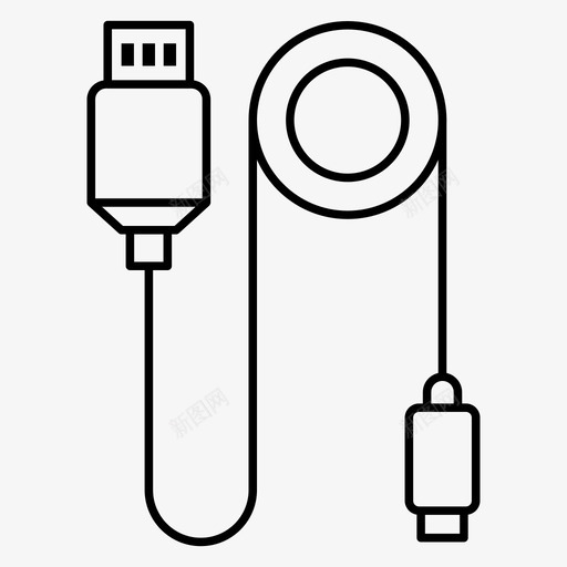 数据线usb线usb接口图标svg_新图网 https://ixintu.com usb 图标 接口 插头 数据线 电脑硬件 线图