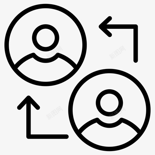 传输头像连接图标svg_新图网 https://ixintu.com 人类 传输 员工 图标 头像 用户 线图 资源 连接