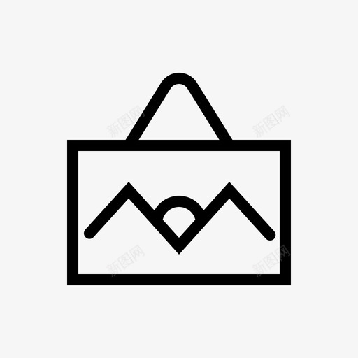 相框墙壁图标svg_新图网 https://ixintu.com 图片 墙壁 壁挂 家具 房间 相框