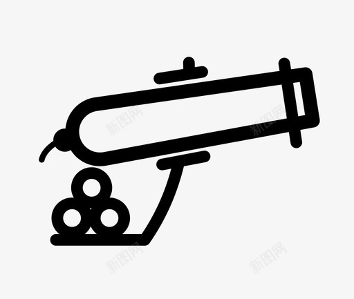 海军炮兵大炮铁球图标svg_新图网 https://ixintu.com 大炮 武器 海军 海盗 炮兵 铁球