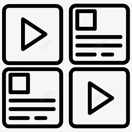 音乐图板故事图标svg_新图网 https://ixintu.com 图板 工作室 故事 视频 音乐