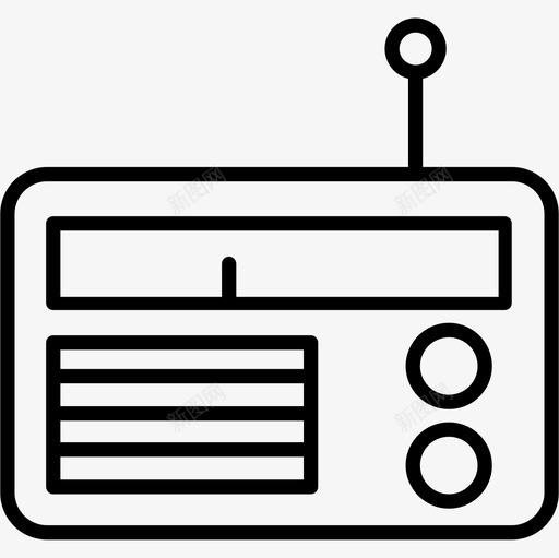 广播广告43线性图标svg_新图网 https://ixintu.com 广告 广播 线性