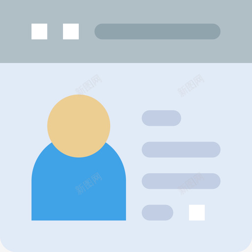 个人资料网站布局和用户界面平面图标svg_新图网 https://ixintu.com 个人网站首页 个人资料 布局 平面 用户界面 网站