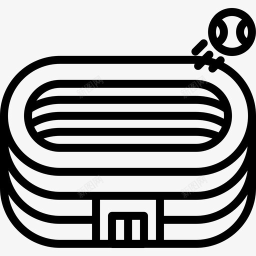 本垒打棒球50分直线型图标svg_新图网 https://ixintu.com 50分 本垒 棒球 直线 线型