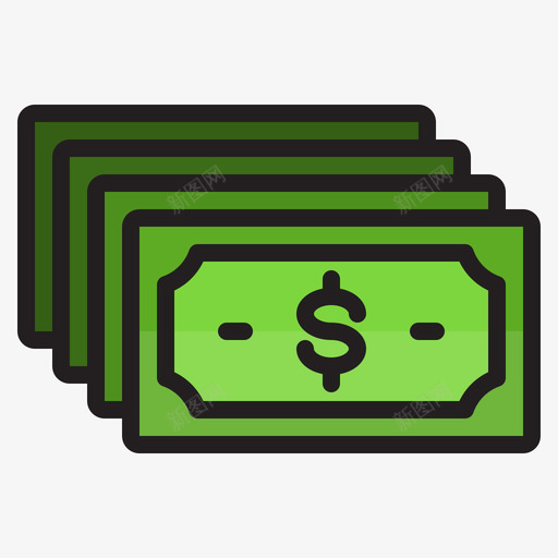 金钱财务30线性颜色图标svg_新图网 https://ixintu.com 线性 财务 金钱 颜色