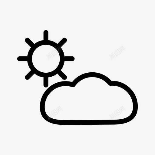 夏天云阳光图标svg_新图网 https://ixintu.com 假日 夏天 温暖 阳光