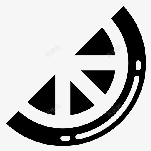 橘子片吃食物图标svg_新图网 https://ixintu.com 健康 字形 橘子 水果 片吃 食物