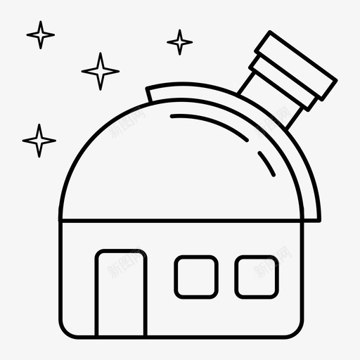 天文台实验室太空图标svg_新图网 https://ixintu.com 地球 天文台 天文学 太空 实验室 恒星 望远镜