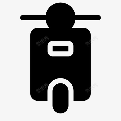 踏板车交通工具旅游度假实心图标svg_新图网 https://ixintu.com 交通工具 实心 旅游度假 踏板车