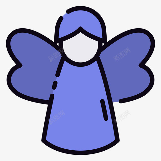 仙女万圣节服装8线性颜色图标svg_新图网 https://ixintu.com 万圣节 仙女 服装 线性 颜色
