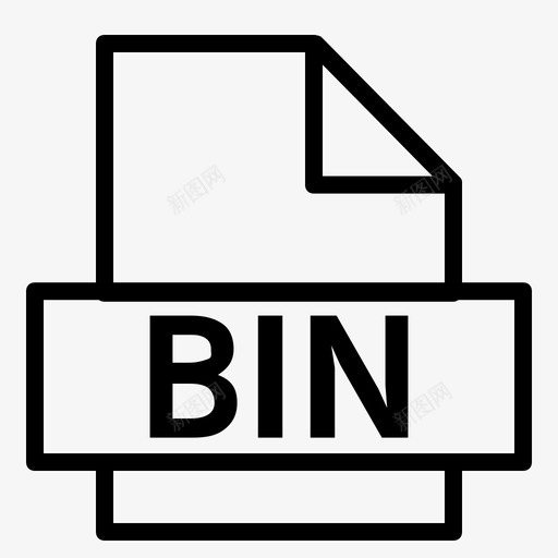 bin扩展名文件图标svg_新图网 https://ixintu.com 扩展名 文件