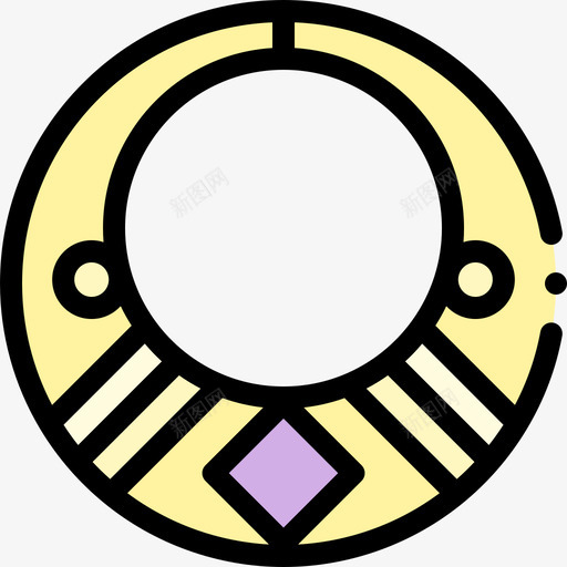 项链珠宝27线性颜色图标svg_新图网 https://ixintu.com 珠宝 线性 项链 颜色