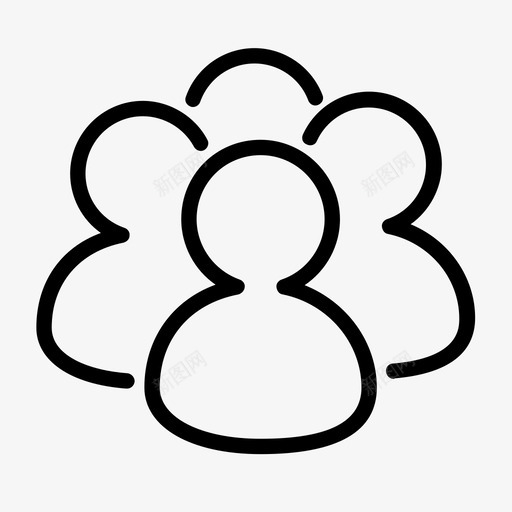 团队人群客户图标svg_新图网 https://ixintu.com 人员 人群 团队 客户 高管
