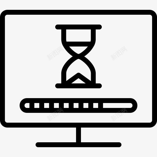 进程缓冲加载图标svg_新图网 https://ixintu.com 优化 加载 大纲 搜索引擎 等待 缓冲 进度 进程 部分 黑色