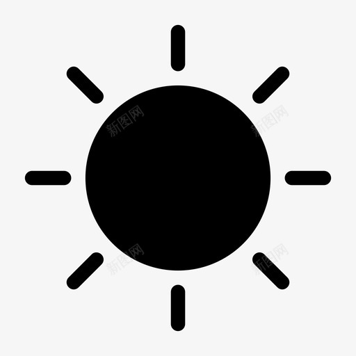 晴天天气预报图标svg_新图网 https://ixintu.com 天气预报 晴天