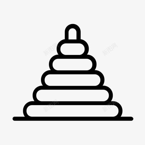 金字塔婴儿淋浴27直线型图标svg_新图网 https://ixintu.com 婴儿 淋浴 直线 线型 金字塔